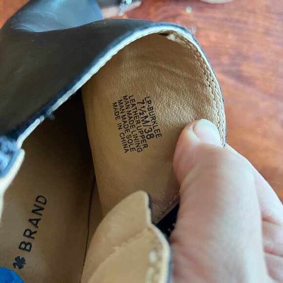 Lucky Brand Black Leather‎ Burklee Booties- Size 7.5 - Picture 5 of 7